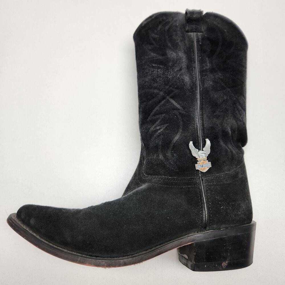 Old West SCM2070T Black Leather Western Cowboy Boots Size 9.5 EE